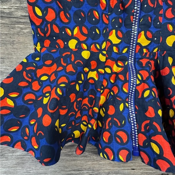 Colorful Full Zip Women's Blouse Top - Picture 6 of 9